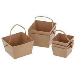 Petits paniers, marron, 2 dimensions, 6 pièces