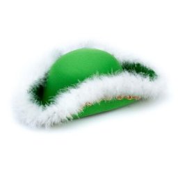Chapeau de majorette avec plumes de marabout, pour enfants, vert