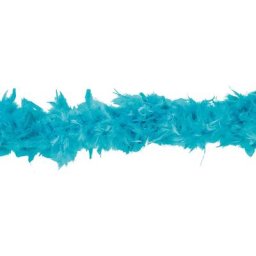 Boa de plumes, turquoise, 1,80 m