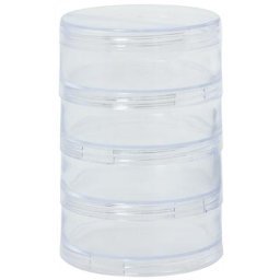 Prym Boîtes à empiler, dim. : 70 mm Ø, hauteur : 10 cm, contenu : 4 pièces