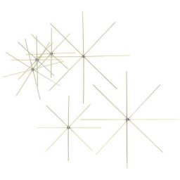 Set d'étoiles en fil métallique, 6 pièces