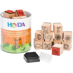 Set de tampons ""printemps/été"", 1,5 cm, 15 pièces