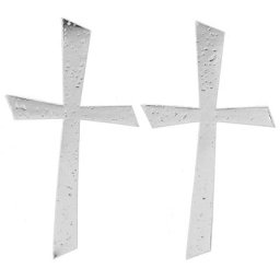 Motifs en cire ""croix argentée