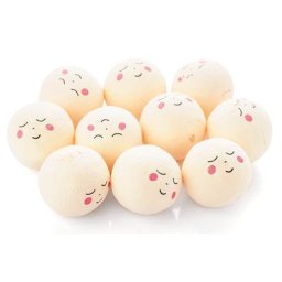 Boules de cellulose avec visage d'ange, 40 mm Ø, 10 pièces