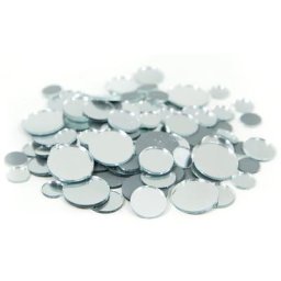 Mosaïque tesselles miroir, rond, 10-20 mm Ø, 100 g