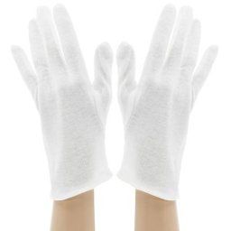 Gants en coton, blanc