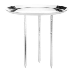 Supports de bougies, argent, 8 cm Ø, 4 pièces