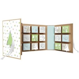 Calendrier de l'Avent ""sapins"", vert
