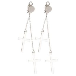 buttinette Boucles d'oreilles ""croix