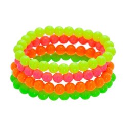 Bracelets ""perles fluo