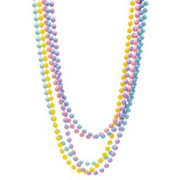 Colliers sautoirs de perles ""pastel"", 5 pièces