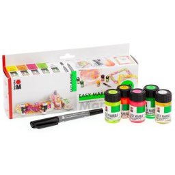 Marabu Set de peintures à effet marbré ""fluo