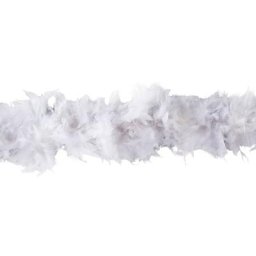 Boa de plumes, blanc, 1,80 m