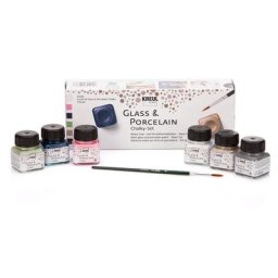 C. Kreul Set de peintures pour porcelaine et verre ""Chalky"", 6x 20 ml