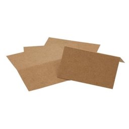 Marques-places, marron, 4,5 x 10 cm, 25 pièces