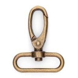 buttinette Fermoir mousqueton, vieux laiton, pour des sangles d'une largeur de 40 mm, 2 pcs.