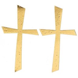 Motifs en cire ""croix dorée