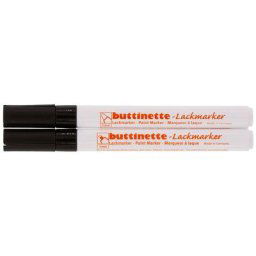 buttinette Marqueurs à encre laquée, noir