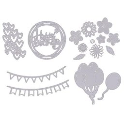 Matrices de découpe ""anniversaire"", 0,8–11 cm, 16 pièces