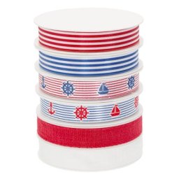 Set de rubans ""bord de mer"", 15 mm, 6x 2 m