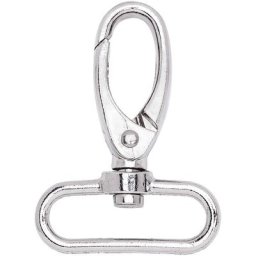 buttinette Fermoir mousqueton, argent, 45 x 60 mm, 2 mm