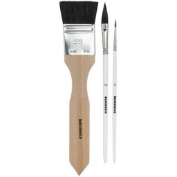 buttinette Pinceaux pour la peinture sur soie, 3 pièces