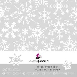 Papier origami transparent ""flocons de neige"", blanc