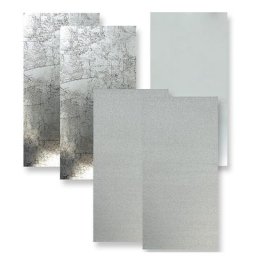Plaques de cire ""argent"", 20 x 10 cm, 5 pièces