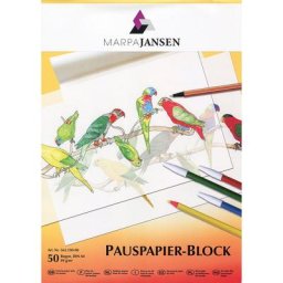 Bloc de papier calque, format A4, 50 feuilles