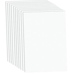 Papier carton, blanc, 50 x 70 cm, 10 feuilles