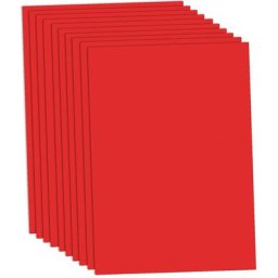 Papier carton, rouge, 50 x 70 cm, 10 feuilles