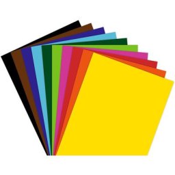 Papier à dessin coloré, 50 x 70 cm, 25 feuilles