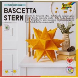 Folia Papier origami ""étoile Bascetta"", jaune, 20 x 20 cm, 32 feuilles