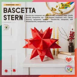 Folia Papier origami ""étoile Bascetta"", rouge, 20 x 20 cm, 32 feuilles