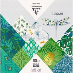 Clairefontaine Papier origami ""tropical"", 15 x 15 cm, 60 feuilles