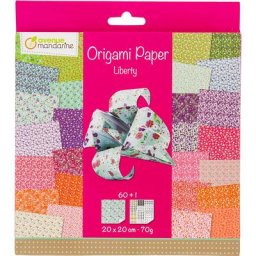 Papier origami ""liberty"", 20 x 20 cm, 60 feuilles