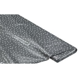 Linge de table épongeable - toile cirée ""petits points"", graphite/blanc