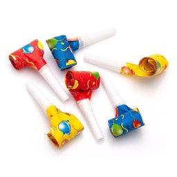 Sifflets serpentins, 6 pièces