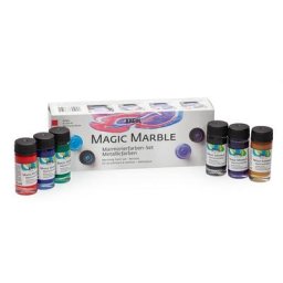 C. Kreul Set de peintures à effet marbré ""métallique"", 6 x 20 ml
