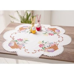 Nappe à broder en forme de fleur ""little bunny