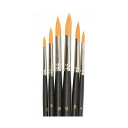 buttinette Pinceaux en nylon, rond