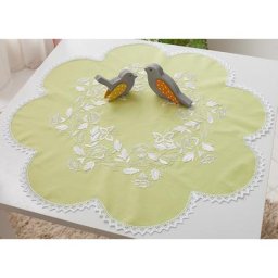 Nappe à broder en forme de fleur ""papillons