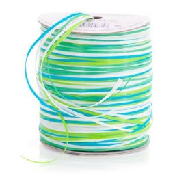 Raphia nacré, bleu/vert, 50 m