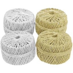 Lot de cordelettes scintillantes ""Noël"", 2 mm, 80 m