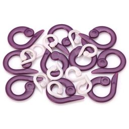 buttinette Set de marqueurs de mailles, violet/lilas, ouvert, 24 pièces
