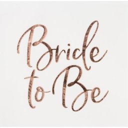 Serviettes en papier ""Bride to be"", 33 x 33 cm, 20 pièces
