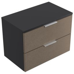 Meuble de rangemt Slimline Urban à suspdre à 2 tiroirs à freins Sable