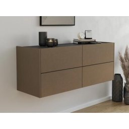 Console Slimline Urban à suspdre à 4 tiroirs push to op Sable