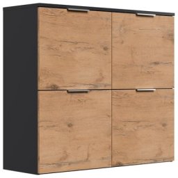 Meuble à chaussures Domus-XL à suspdre 4 abattants pour 16 paires Oak