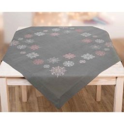 Nappe à broder ""cristaux de glace roses